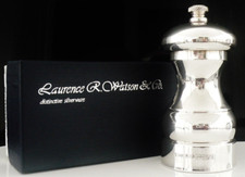 Peppermill argento sterling nuovo mai usato in scatola, Birmingham 2010, Laurence R Watson