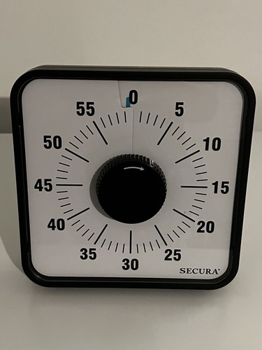 Secura 60-Minute Visual Countdown Timer, 7.5-Inch Oversize Classroom Visual Time