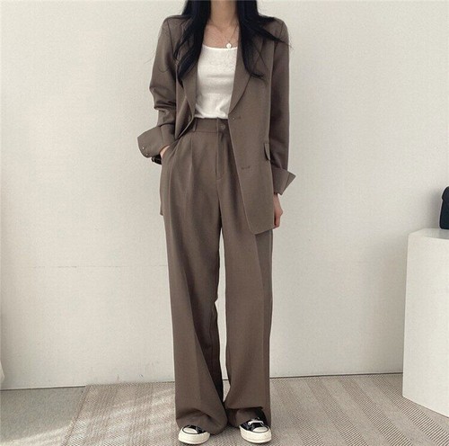 2023 Women's Spring and Autumn Suit Coat/Pants Fashion 2-Piece Set - Picture 9 of 39