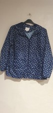PRETTY MARKS & SPENCERS BLUE POLKA DOT LADIES RAIN MAC LIGHT SIZE LARGE