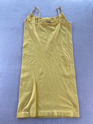 Nikibiki Shift Dress Womens 26 Yellow Spaghetti Strap Scoop Neck Pullover - Picture 2 of 10