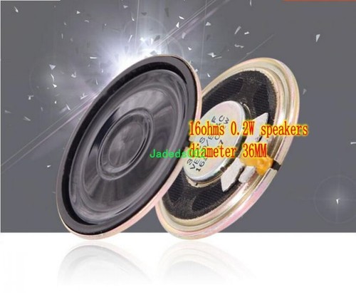 2x 36mm 16 Ohm 0.5W Tweeters – Small High-Pitch Treble Speakers For DIY Audio Projects