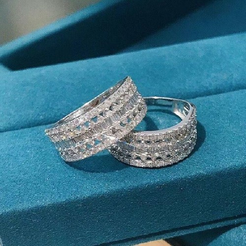 Fashion 925 Silver Plated,Gold Plated Ring Cubic Zircon Women Jewelry Sz 6-10 - Picture 9 of 34
