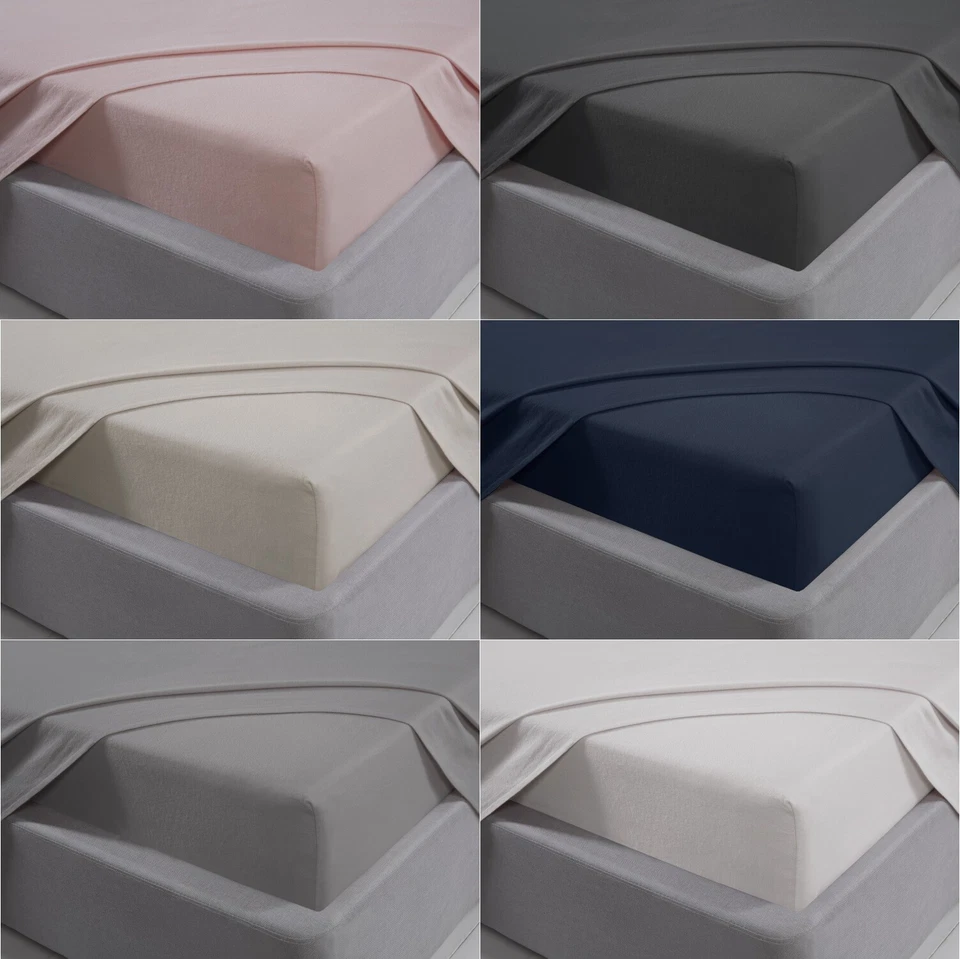 SLEEPDOWN 25cm Deep Brushed Cotton Bed Linen Luxury Fitted Bedsheet or Pillowcase Non Iron