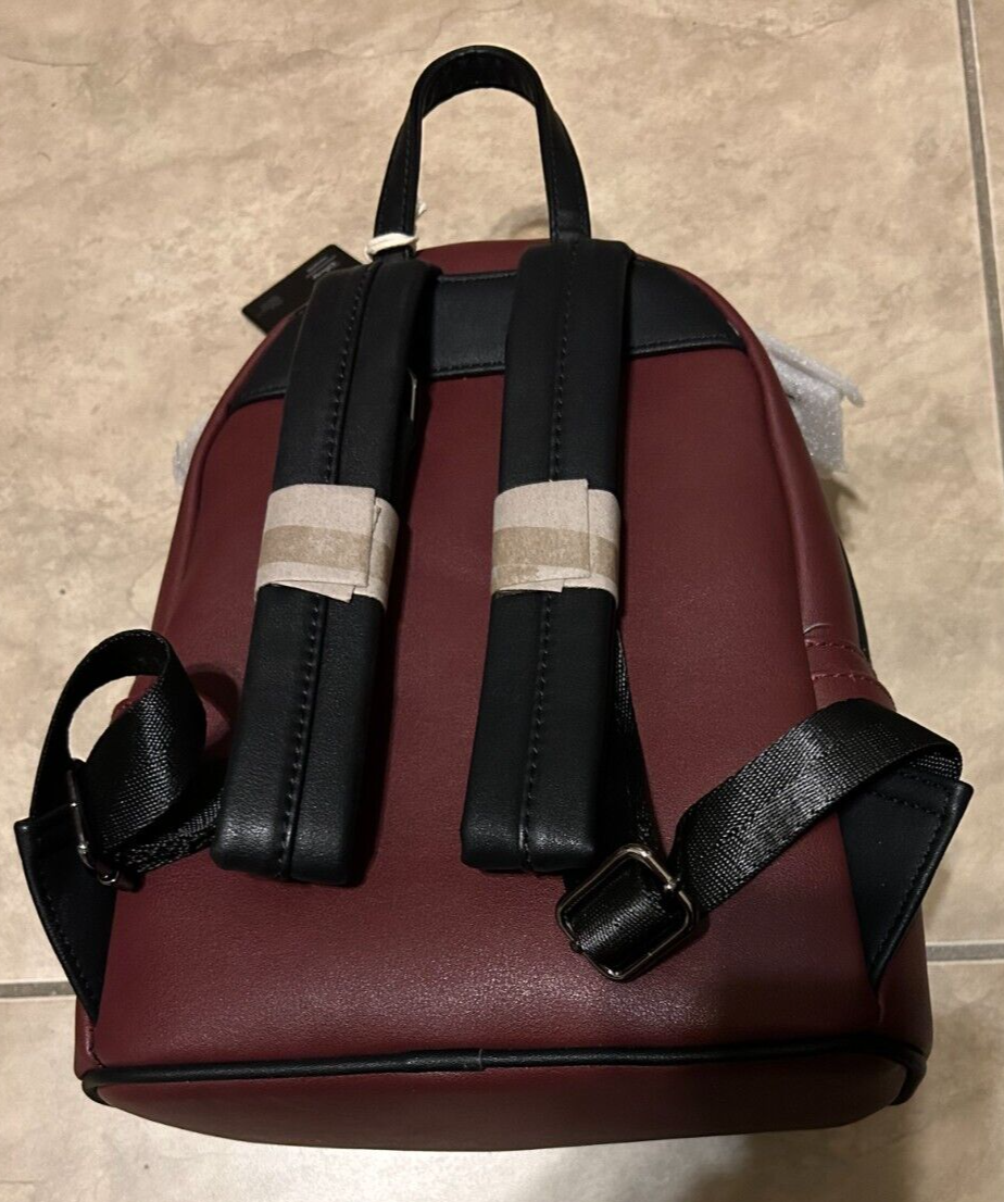 Disney Parks Loungefly Maroon Quilted w/ Black Velvet Bow  display picture 3