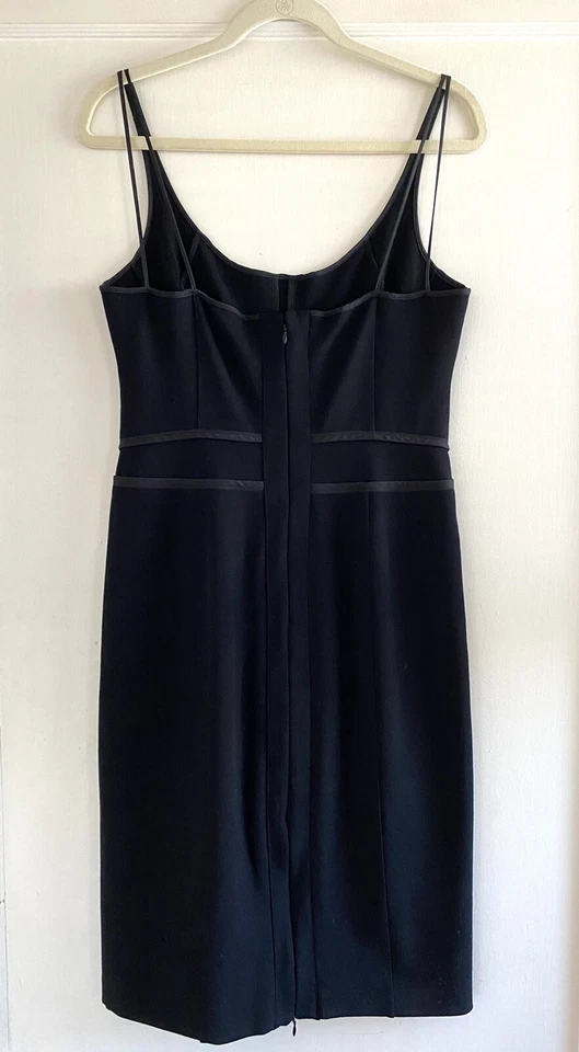 Vestido de cóctel Narciso Rodriguez negro mezcla jersey ceñido al cuerpo talla IT 44 US 8 Foto 4 de 4