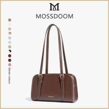 MOSSDOOM Bag PU leather Square Shoulder For Women Simple Korean Fashion Coffee