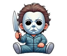 Baby Michael Myers sticker horror weatherproof bumper vinyl decal