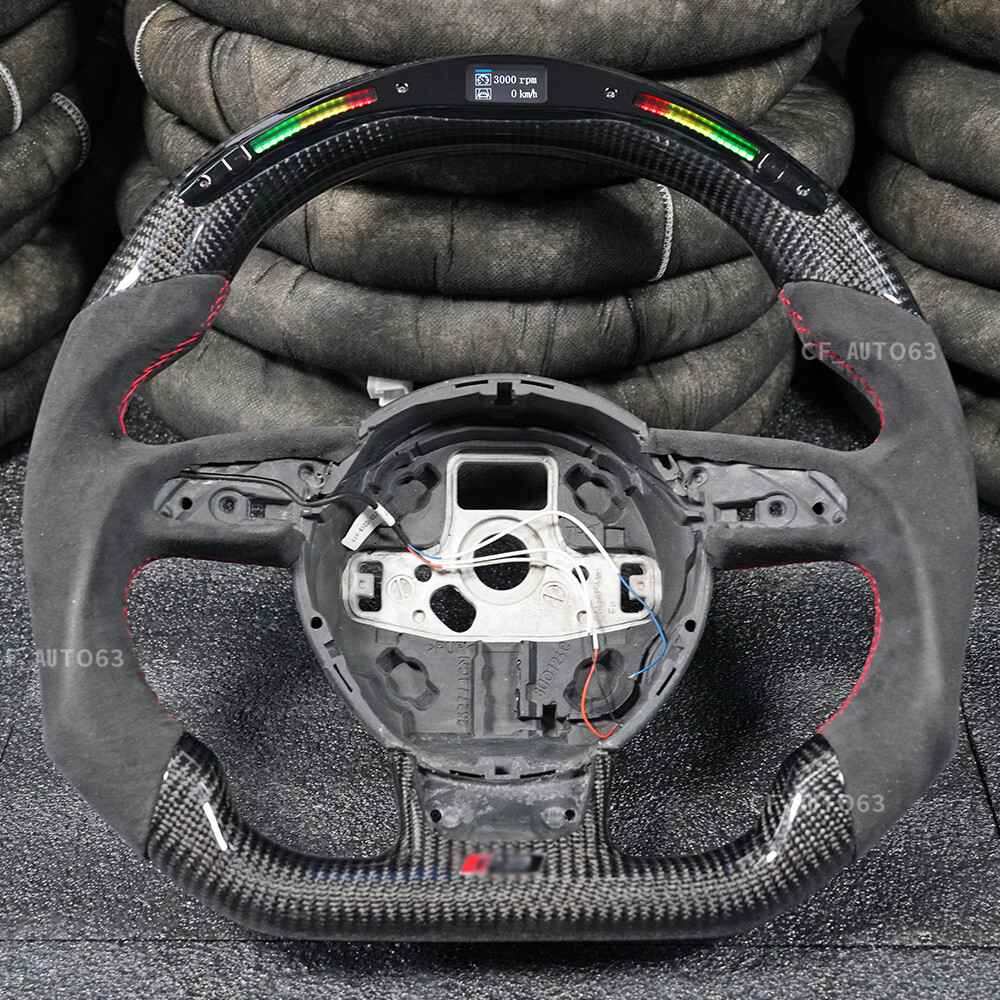 Carbon Fiber LED Alcantara Steering Wheel For 12+ Audi S3 S4 S5 RS3 RS4