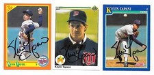 KEVIN TAPANI 3 DIFFERENT SIGNED BASEBALL CARD LOT MINNESOTA TWINS 1990 1991