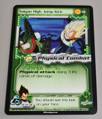Saiyan High Jump Kick # 59 3 Star Cell Saga 2001 Dragon Ball Z TCG N.Mint-Mint