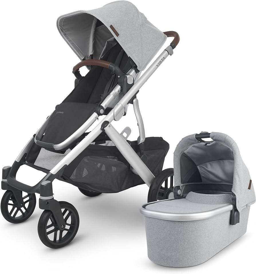 縦型　２人　ベビーカー UPPAbaby Vista レザー 高級感　中古品 縦型2人ベビーカー UPPAbaby Vista レザー 高級感中古品
