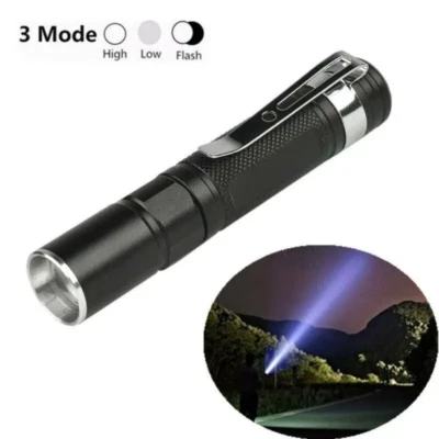 MARKENLOS 2X Tragbare Mini-LED-Taschenlampe Penlight Kleine Taschenlampe für AAA