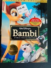 VINTAGE DISNEY BAMBI DVD 2005 2-DISC SET SPEC PLATINUM  EDITION -FACTORY SLEEVE