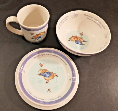 Wedgwood Peter Rabbit plate mug & bowl set