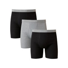 Hanes Men  s 3 Boxer Briefs   Black  Grey, Cool Comfort Cotton Underwear