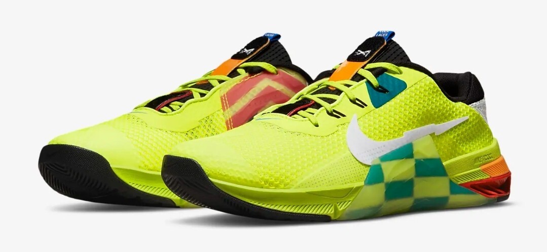Nike Metcon 7 AMP Volt Bright Spruce Checkered DH3382-703 Men's