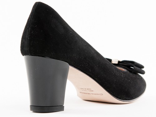 New Donna Serena Black Suede Leather Made in Italy Shoes Size 40 US 10 - Picture 4 of 6