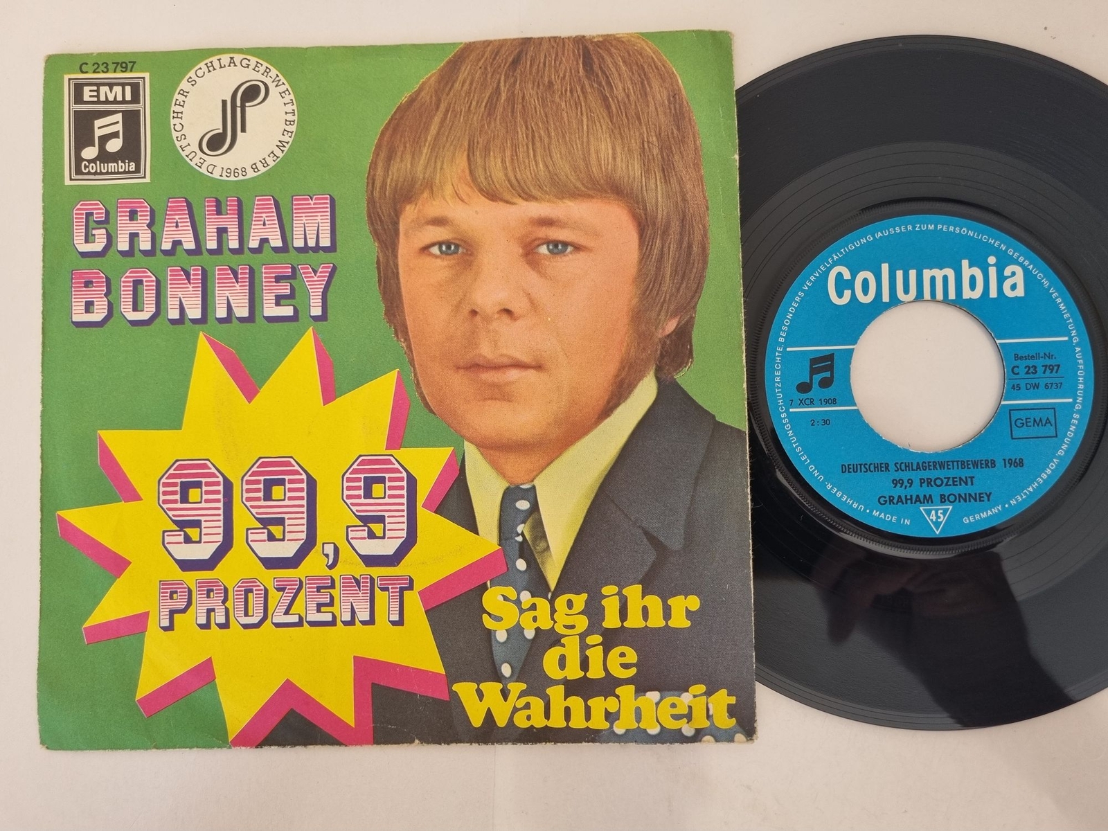 Graham Bonney - 99,9 Prozent / Sag Ihr Die Wahrheit 7'' Vinyl Germany