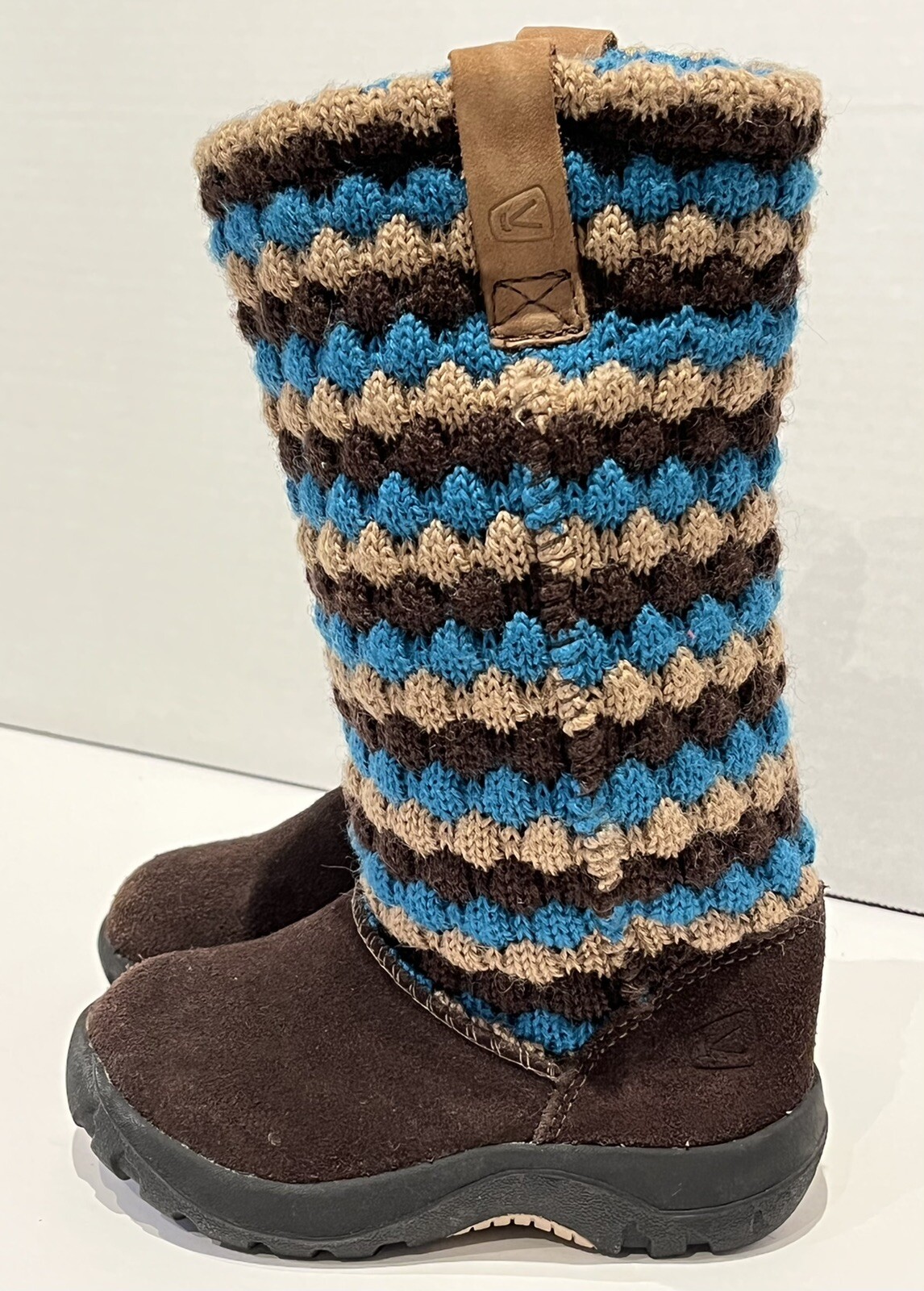 Stivali alti KEEN Auburn bambino 8c marrone scamosciato blu marrone marrone maglia tomaia 8641 DAPH