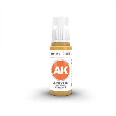 Ochre Acrylic Paint 17ml Bottle AK Interactive 11118 3rd Generation