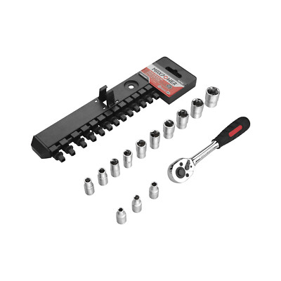 MAXPOWER 14PCS 1/4'' Drive Metric Socket Set Industrial Grade 6-Point Standard
