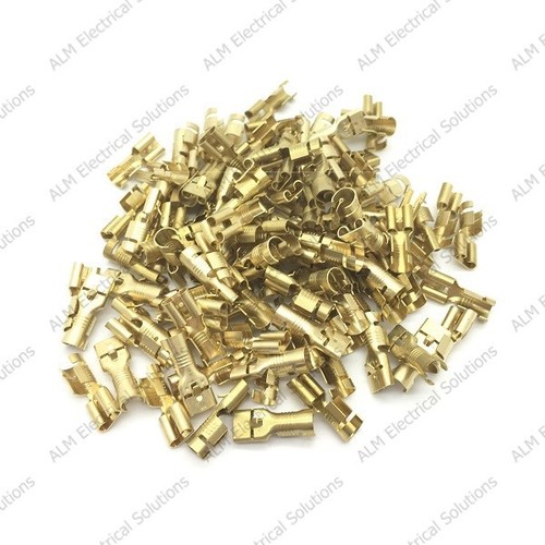 Brass 6.3mm Female Spade Terminals Connectors For Cable 2.5 6.0mm²
