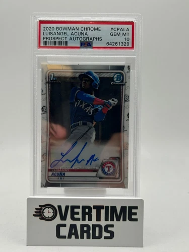 2020 Bowman Chrome Luisangel Acuna Auto 1st #CPA-LA Rangers PSA 10