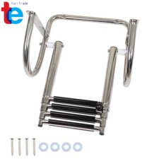 4 Steps Pontoon Boat Ladder Stainless Steel F...