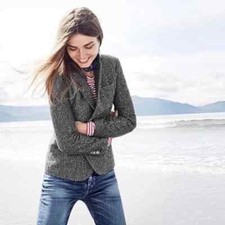 J. Crew Wool Donegal Sequin Gray Campbell Blazer 4