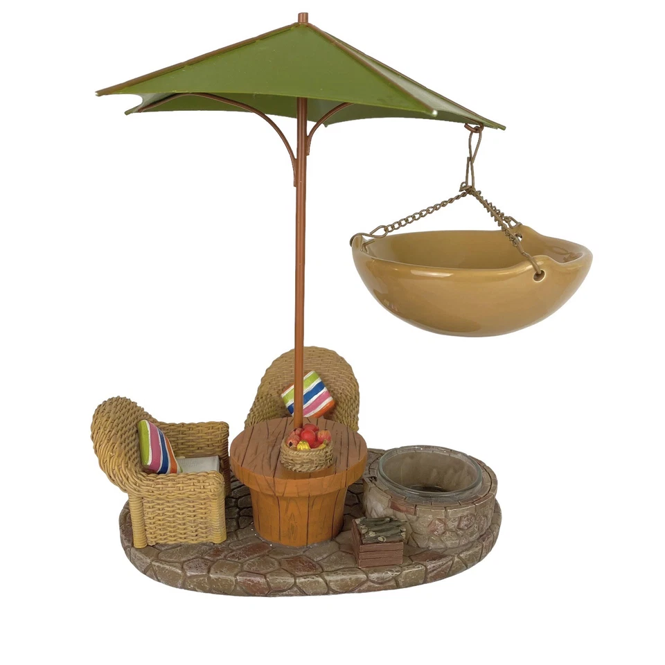 Yankee Candle 2012 calentador de patio paraguas silla de mimbre anillo de fuego calentador de tarta Foto 3 de 4