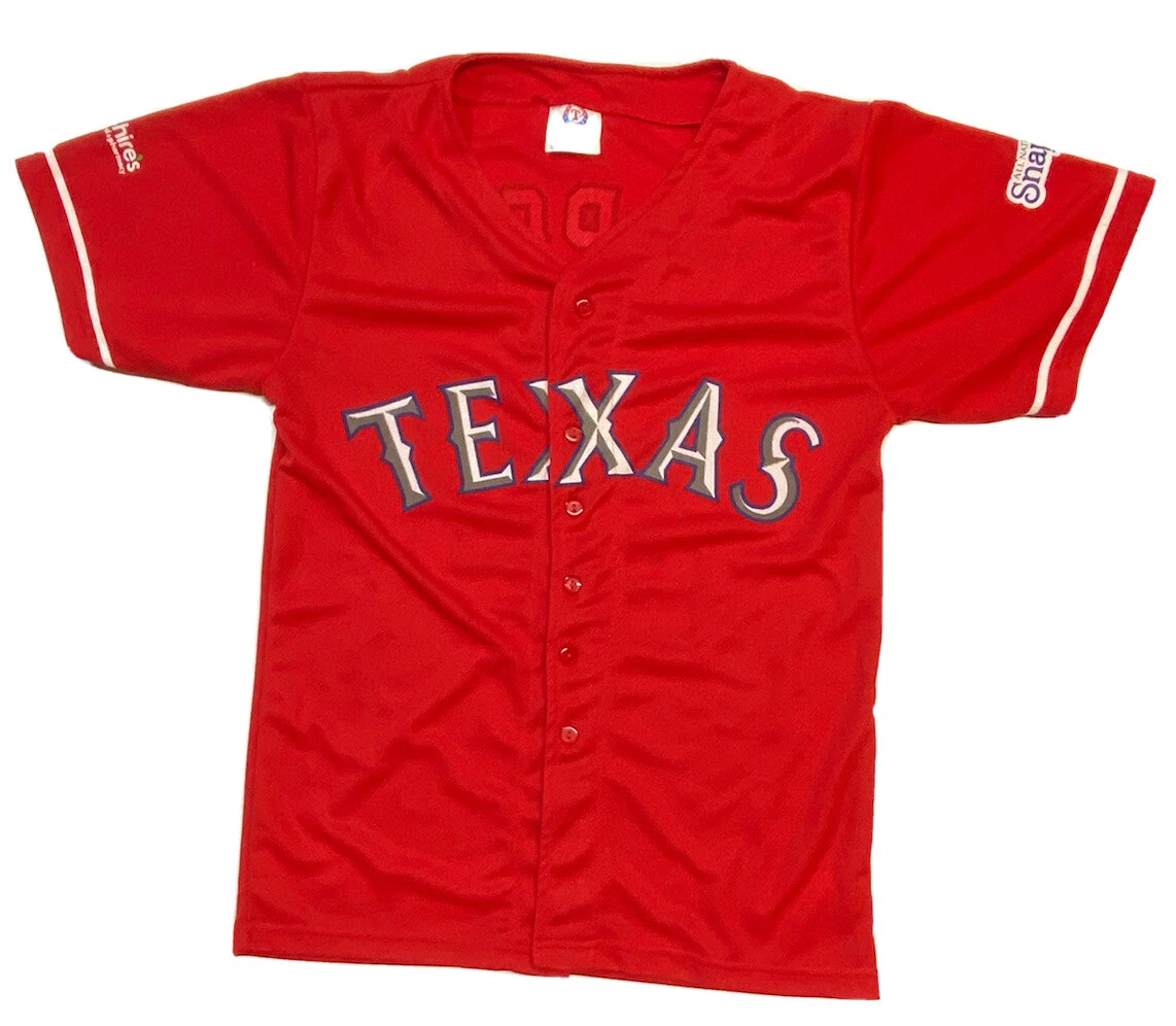 Texas Rangers Mike Napoli MLB Red Baseball Jersey Youth Large