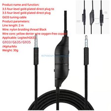 Audio Cable for Logitech G633 G933 Headphone Upgrade Repair