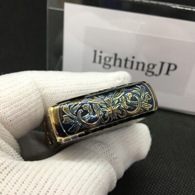Zippo Armor Case 5 Sides Arabesque Cross Engraved Antique