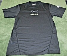 Mens size Small Under armour Run Heat Gear shorts Black with Green