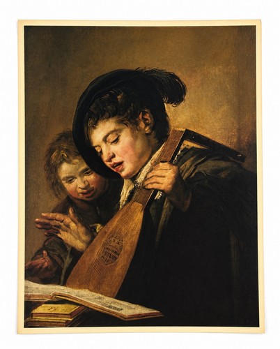 Frans Hals Two Boys Singing Print 14.75x18.25 Dutch Baroque Genre Art