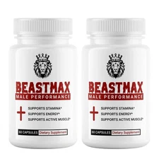 (2 Pack) Beast Max for Men Advanced Male Enhancement Health Support BeastMax