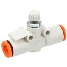 1pk SMC CORPORATION AS2002F-07 Speed Control, In-Line, One Touch, 1/4 Tube