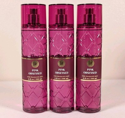 NEW Bath & Body Works Lot of 3 Bottles Pink Obsessed Fragrance Mist Spray 8 oz