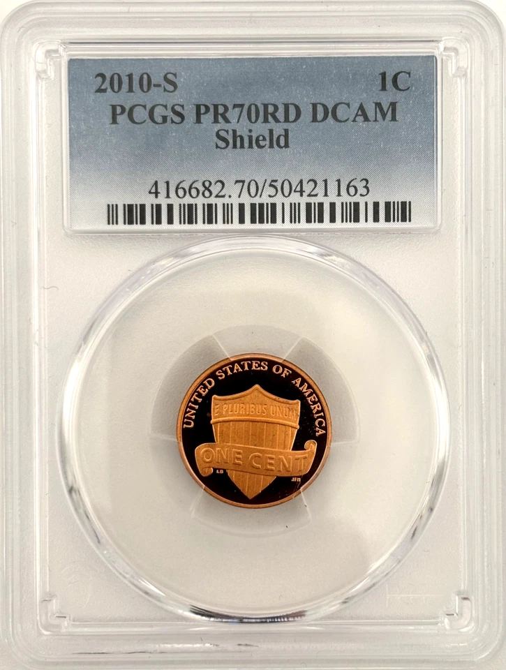 2010, 2011, 2012 "S" PCGS 70 RD DCAM Proof Lincoln Cent Three Coin Set - Image 2 of 4