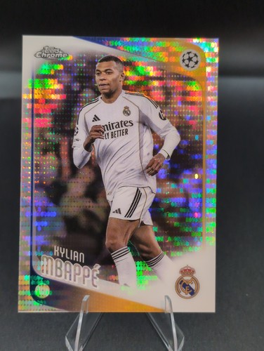 2026 Topps Chrome UEFA Kylian Mbappe Pulsar Refractor Real Madrid #112