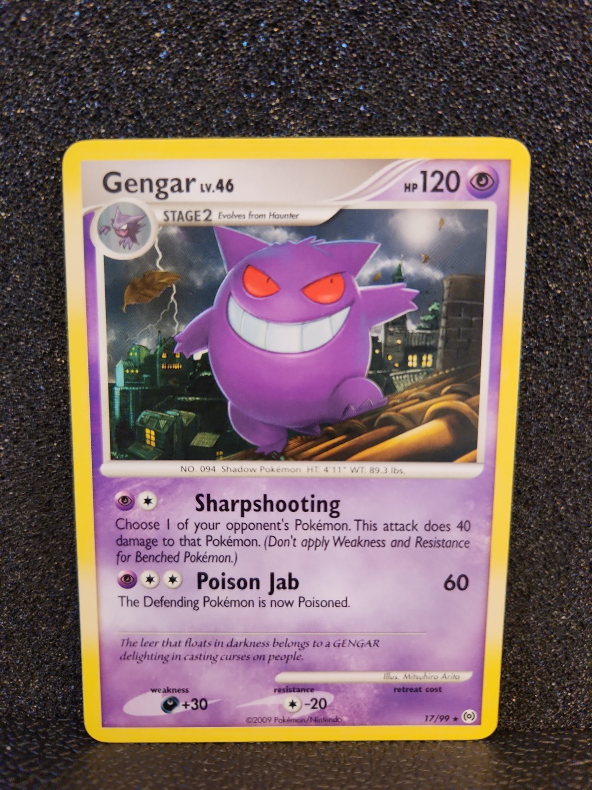 Pokémon TCG Gengar 17/99 Platinum Arceus Rare Non-Holo Card