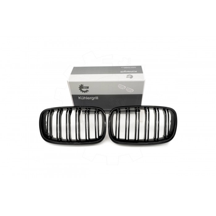 Grilles de calandre pour BMW X5 E70 2007-2013 noires en ABS