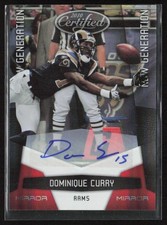Dominique Curry Rookie 2010 Certified Mirror Red Signatures /250 #204 Rams