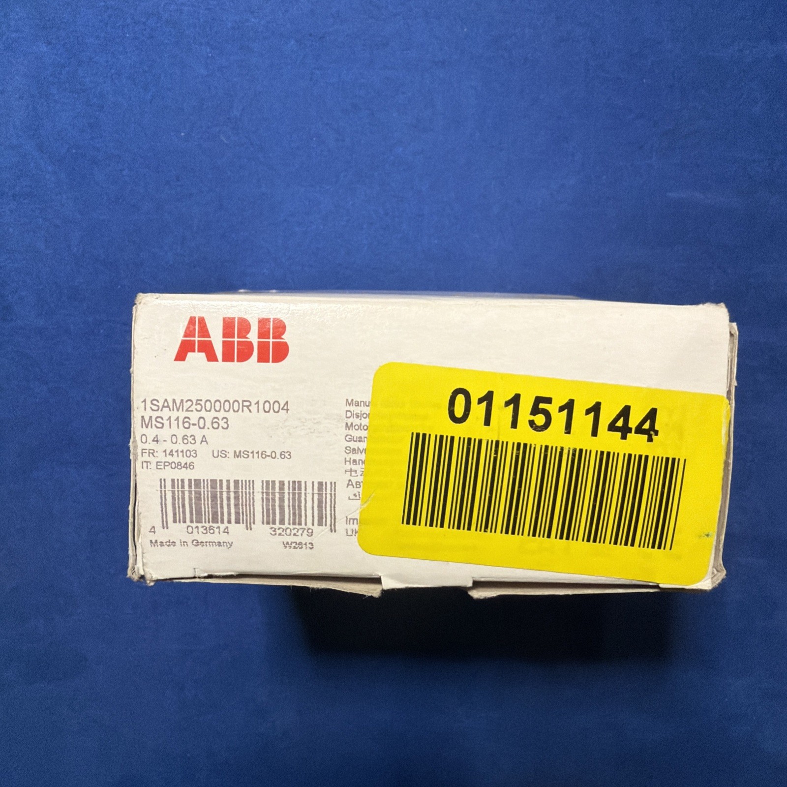 ABB MS116-0.63 Manual Motor Starter 1SAM250000R1004