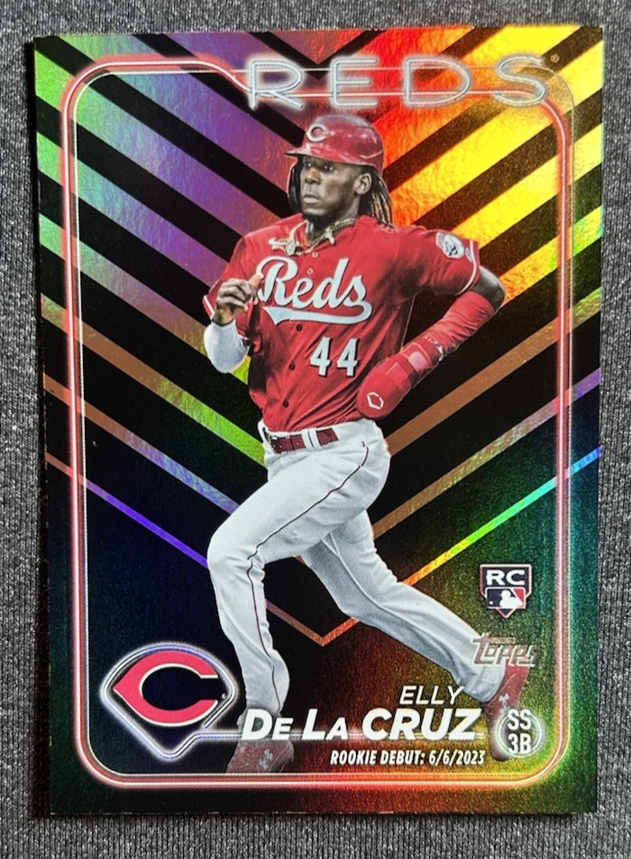 2024 Topps Update Elly De La Cruz Rookie RC Orange Black Halloween Foil #US350