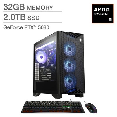MSI Aegis ZS2 Ryzen 9 9900X RTX 5080 32GB DDR5 2TB SSD Gaming PC