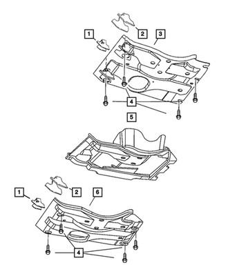 Genuine Mopar Skid Plate Bracket Left 52128544AA