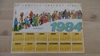PLV CALENDRIER 1984 TINTIN HERGE BD CASTERMAN BRUXELLES MILOU HADDOCK