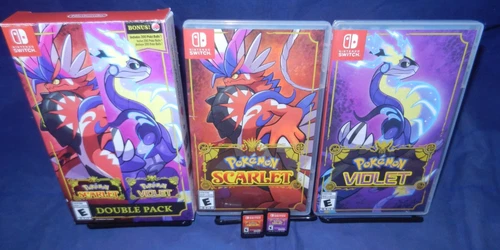 Switch, Pokemon Scarlet / Pokemon Violet Double Pack, VG, Rated E, Free Shipping